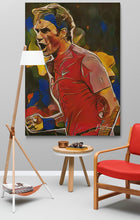Charger l&#39;image dans la galerie, Roger Federer par Pixel &amp; Aquarelle en Pablo Picasso
